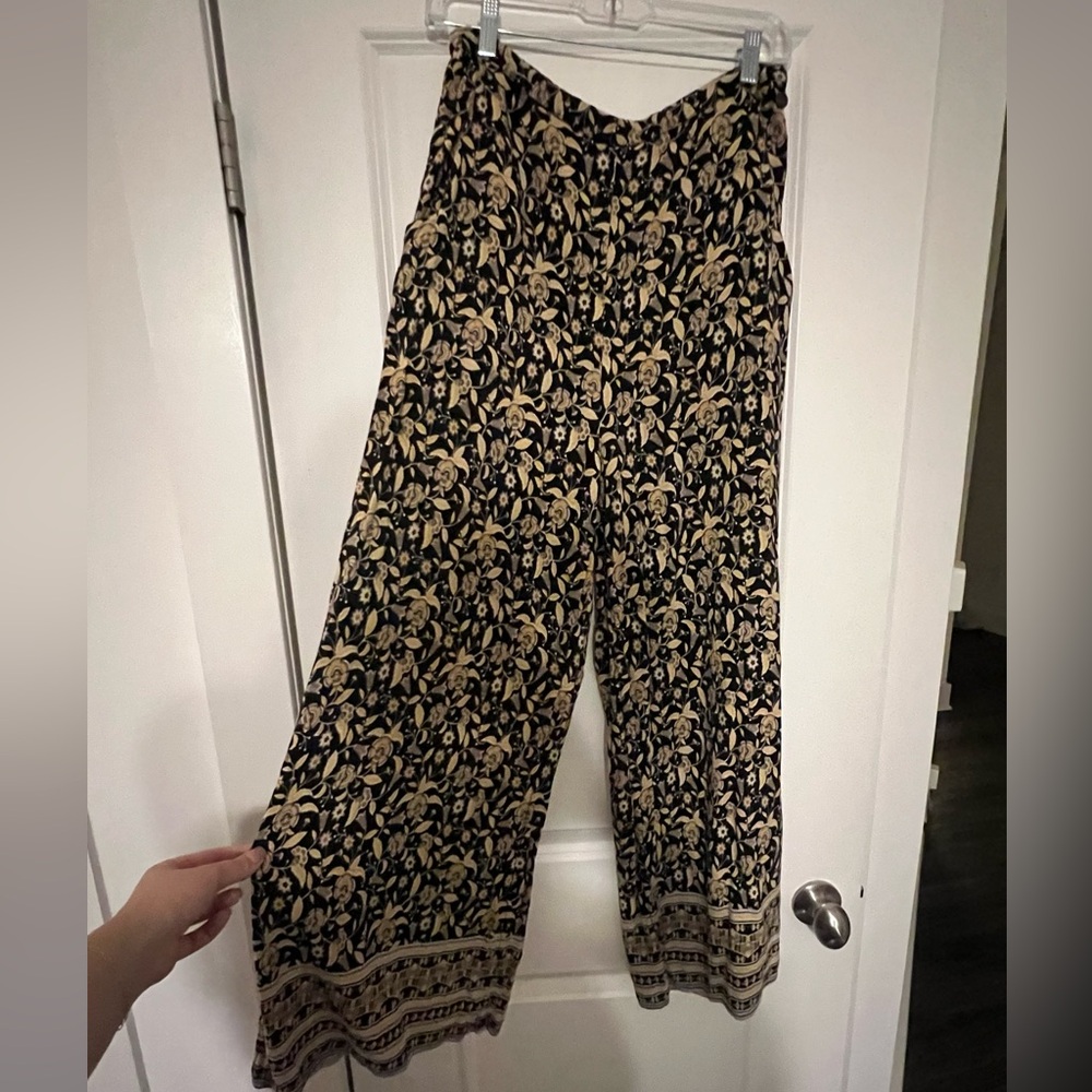Rip Curl Black/Yellow/Cream Floral Flowy Pants - Picture 3 of 5